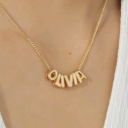 Bubble Bold Name Necklace