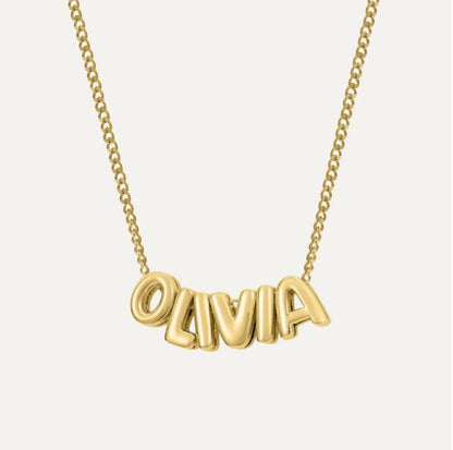 Bubble Bold Name Necklace